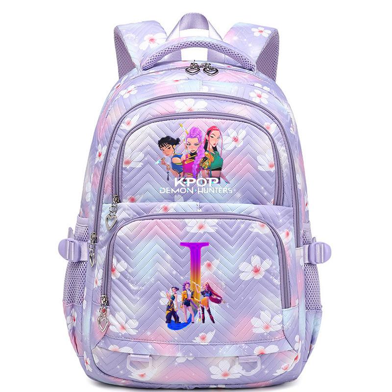 Kinder Mädchen Kpop Rumi Zoey Mira Buchstaben Aufdruck Student Schultasche Wasserdichter Rucksack