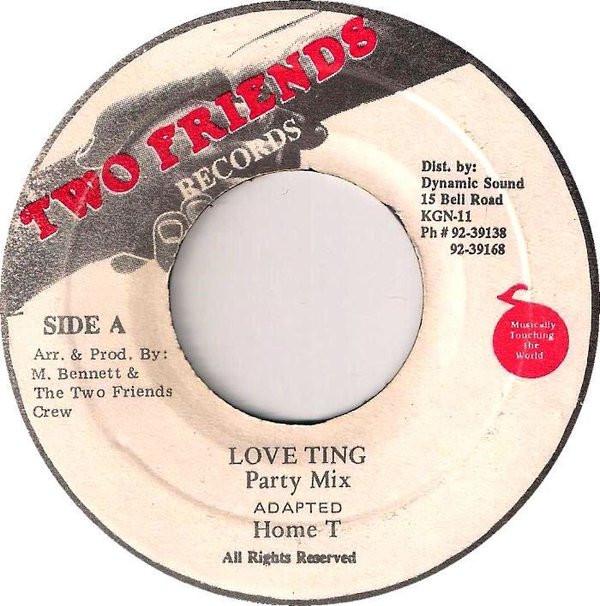 

7inch Record HOME T - Love Ting NONE Two Friends Rec Jamaica Reggae, Ska & Dub Used
