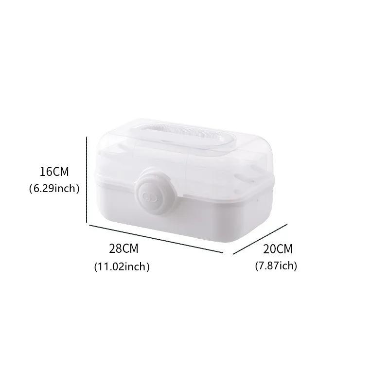 

1PC White/pink/green Large Capacity Pill Box for Household Medicine Storage Multi-layer Classification Household Medicine Box
