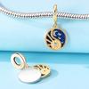 Kupfer Exquisite Sternform und Mond Anhänger Kompatibel Mit Feinen Authentischen Armbändern Charm Perlen Halsketten DIY Schmuck Geschenk Zubehör