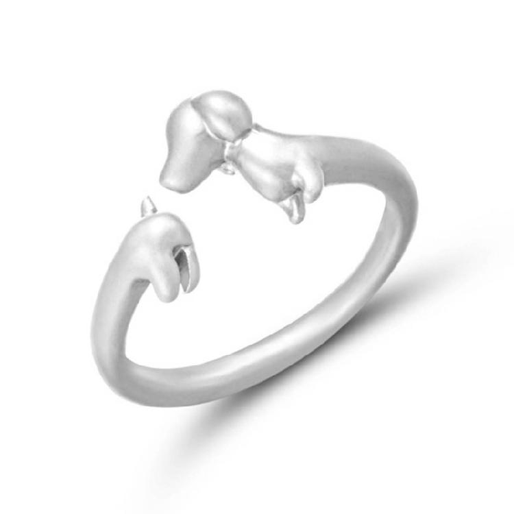 

Adorable Dachshund Rings Adornment Animal Theme Rings Jewelry Hiphop Accessories 1