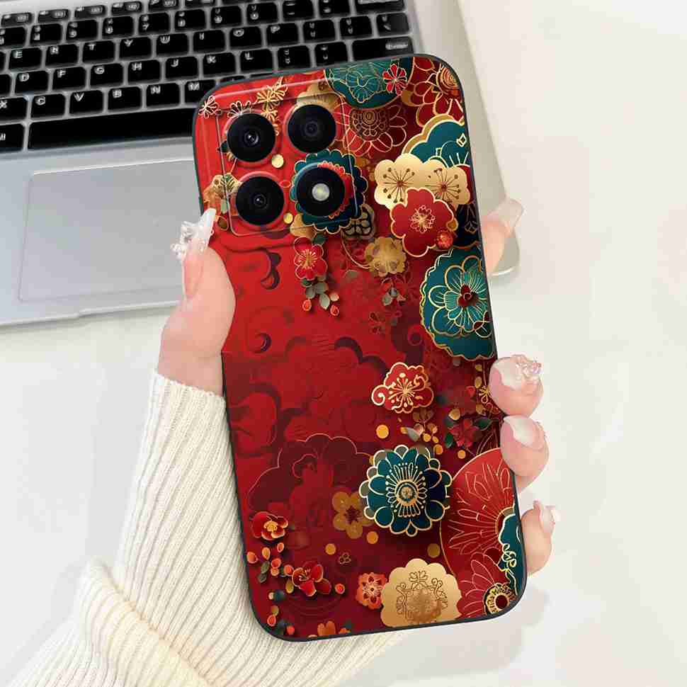 For Honor X8a 4G CRT-LX1 Case Cute Butterfly Luxury Flower Soft Silicone Cover For Huawei HonorX8a X8A CRT-LX2 6.7" Bumper Shell