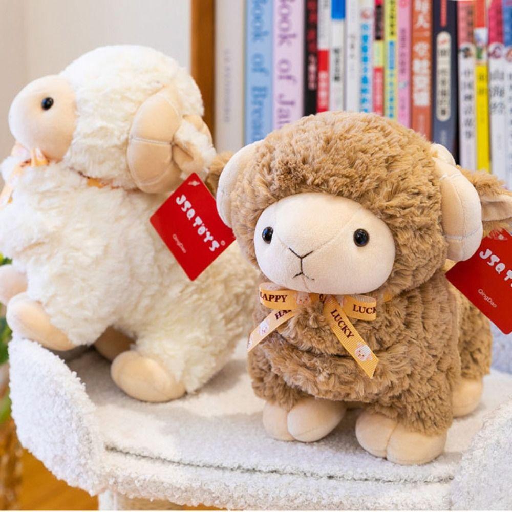 PP Cotton Sheep Plush Toys Fluffy Baby Goat Keychain Standing Goat Plush Doll  Children