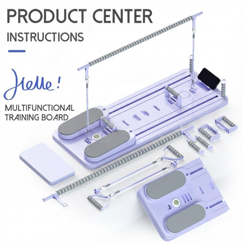 Foldable Multifunctional Fitness Board: Ab Trainer, Chest Muscle Trainer & Pilates Plank Device