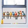 Cute Colorful Bird Static Cling Window Sticker Removable for Bedroom Living Room Glass Home Decor Art