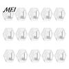 Wall Storage Hooks Acrylic Adhesive Hooks, Hexagonal Wave Shape, No Drilling Easy Transparent Installation Hook, Modern Style Clear for Bathroom