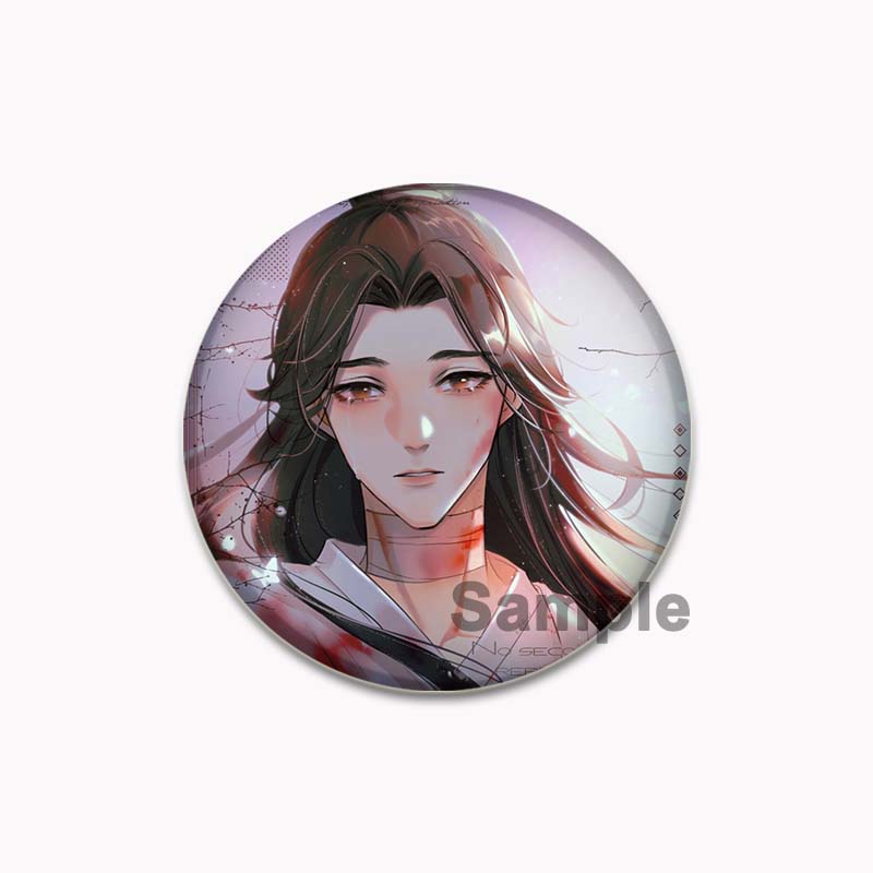 

32/44/58 мм аниме-броши-благословения чиновника Небес, мультяшная фигурка Хуа Чэн/Се Лянь, значок, булавка, косплей, сувенирная игрушка, милый подарок фанатам 44mm