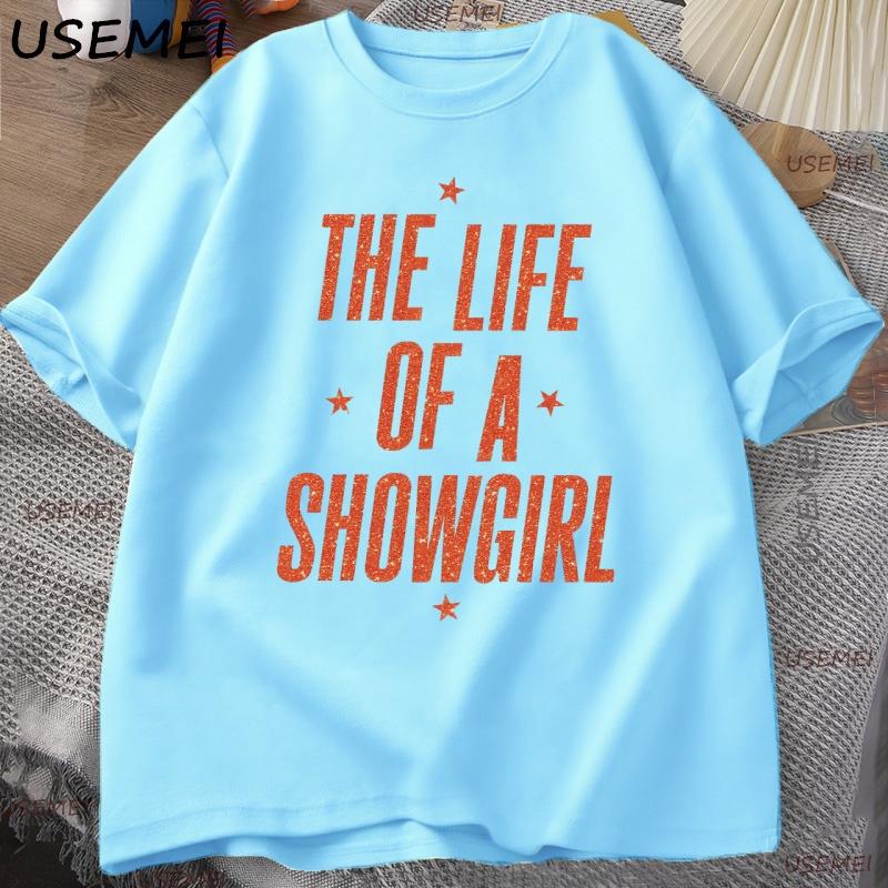 The Life Of A Showgirl Tshirt Unisex Unisex Concert Music T Shirt Casual Cotton Short Sleeve Round Neck Tshirt Unisexs Clothing