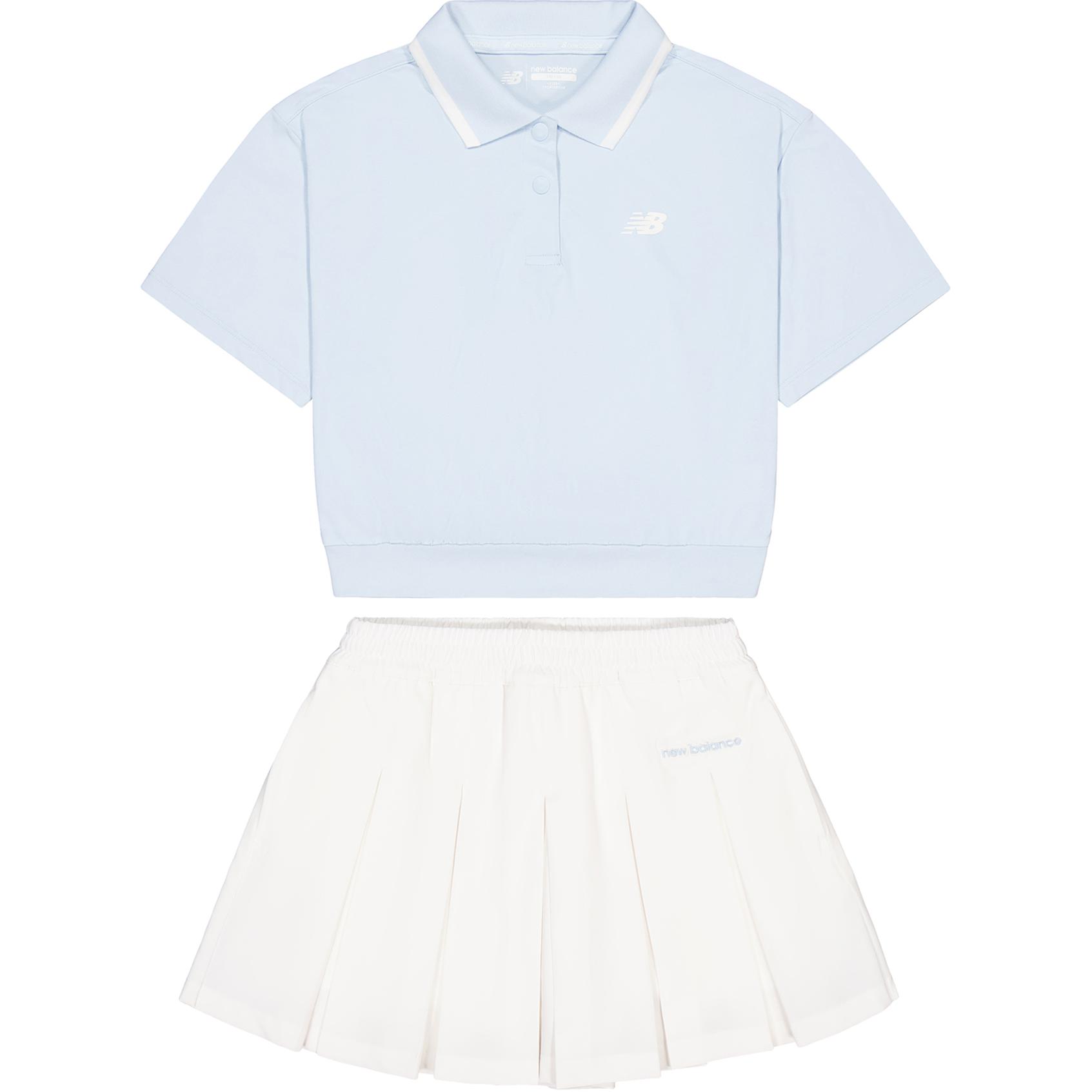 Teenagers New Balance Skirt Set Blue White 2SE29162-LBL 165
