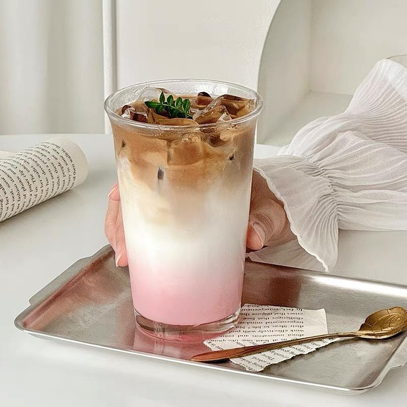 12.5 oz 365ml Simple Coffee Cup Cold Drink Milk Cups Household Creative Cold Brew Latte Mug Party Specific Bubble Cocktail Glass