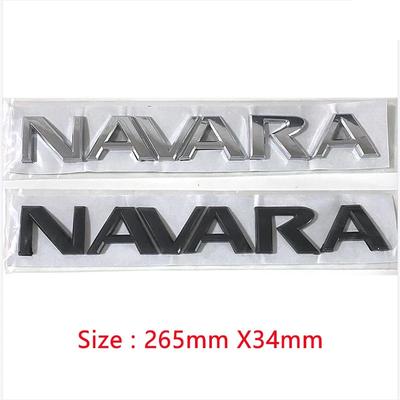1Pcs ABS Black Silver Car Letter Rear Trunk Decal For NAVARA Sticker Badge Labeling Auto Rear Trunk Exterior Styling Accessories