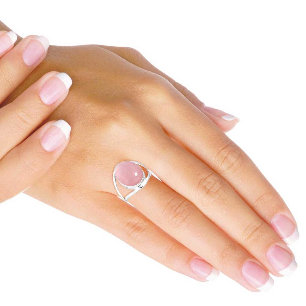 925 Sterling Silver Ring Women Gemstone Handmade Jewelry Engagement Gift Malachite Moonstone Rose Quartz Red Stone Smoky Topaz Tiger Eye Solitaire