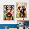 Cute Pet Dogs Graffiti Poster Prints Aesthetic Pug Dachshund Maltese Dog Wall Art Canvas Painting Home Kids Room Decor Picture