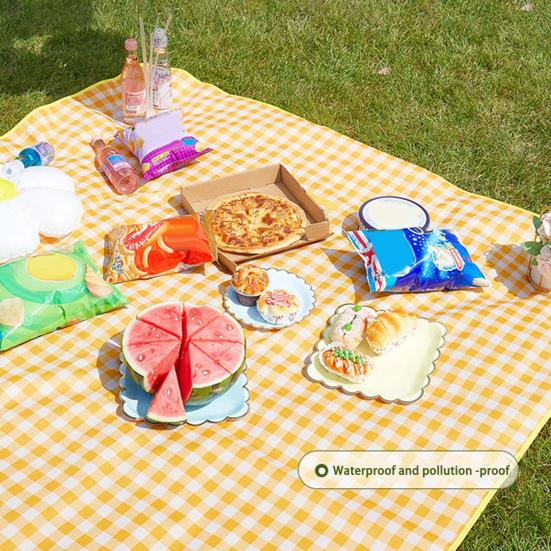 200x150CM Outdoor Picnic Blanket Portable Extra Large Oxford Cloth Waterproof Sand-proof Beach Mat Foldable Rectangle Camping Moisture-proof