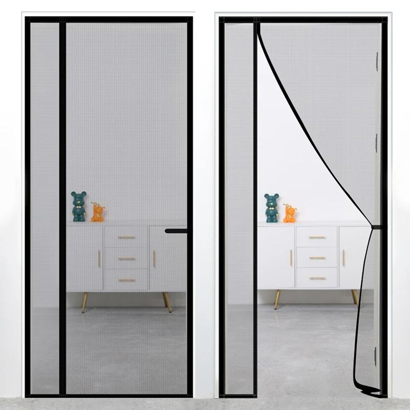 Magnetic Door Screen,Black Side Door Magnetic Mosquito Net,Insect Proof Flight,Summer and Kitchen Indoor Invisible Net