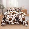 Cow Print Duvet Cover Twin Size, 3 Pieces Cow Bedding Set with 2 Pillowcases, Black and White Comforter Cover Bedroom Decor