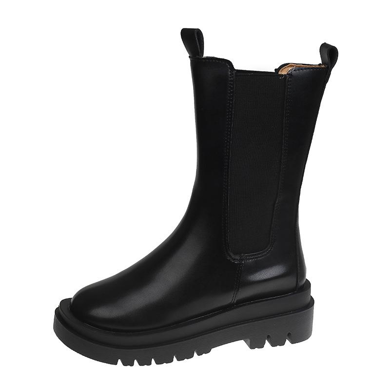Martin boots women's autumn 2025 new British style mid-boots thick-soled Cheshire short boots ins trendy smoke boots