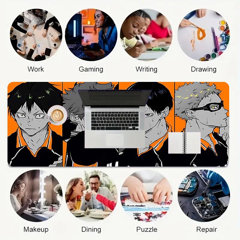 1PC Anime characters Large Durable Mouse Pad Suitable for Office Desks, Gaming Desktops.Non-Slip Back P61