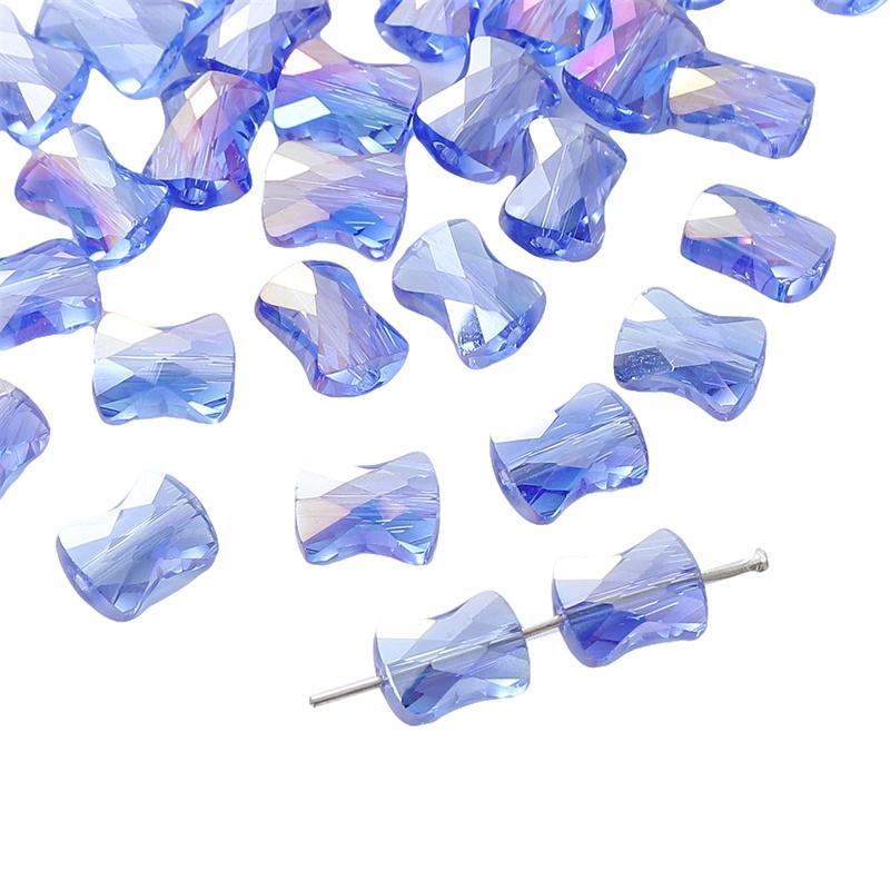 

10 шт хрустальные бусины с бантом свободные бусины-разделители для изготовления ювелирных изделий DIY браслет ожерелье королевский синий