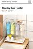 Metal Adjustable Tumbler Drying Rack For Stanley Cup Water Bottle Organizer For Kitchen Countertop White Thermos Holder