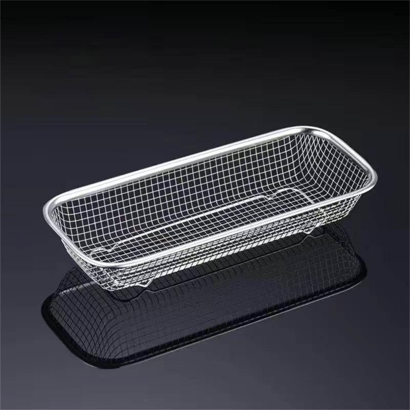 Dishwasher Basket Stainless Steel Dishwasher Silverware Holder Mesh Drain Safe Multifunctional Rectangular Small