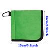 Square Microfiber Golf Ball Cleaning Towel with Carabiner Hook Water Absorption Cleaner Club for Head Wipe Cloth Clean