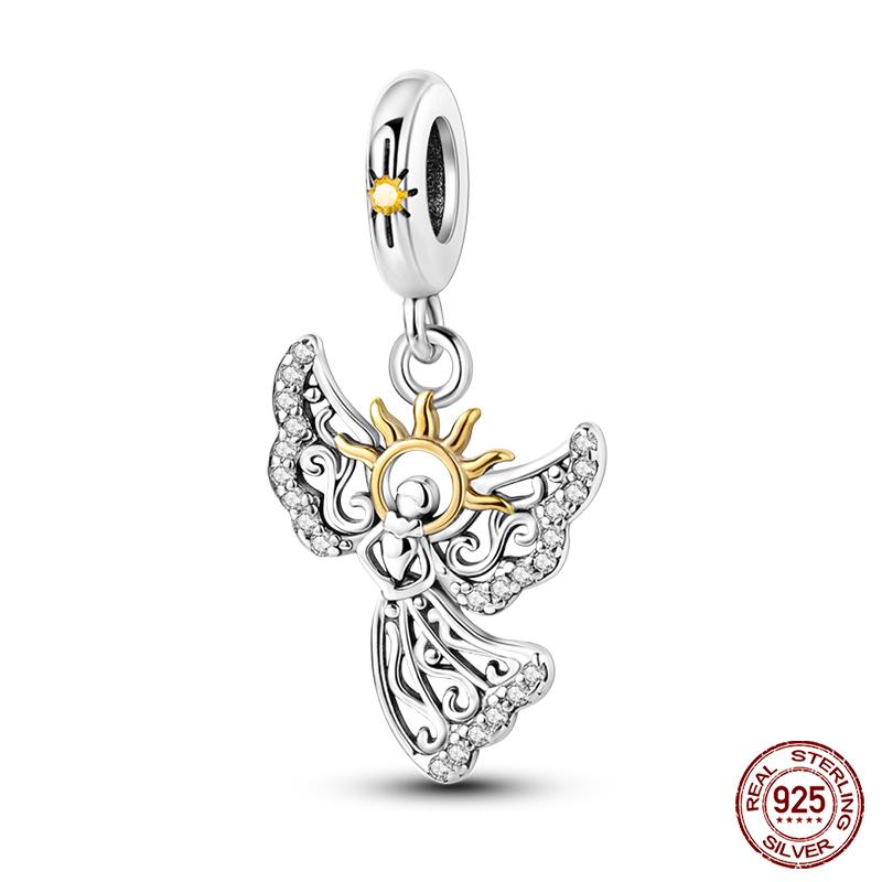 Copper Golden Series Star Moon Pyramid Sunflower Charms Beads Fit Qikaola Original Bracelet Luxury Diy Jewelry Gift