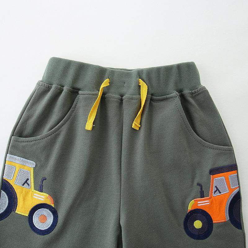 Pantalones cortos de verano para niños, nuevo bordado de coche de dibujos animados, pantalones de chándal para niños, pantalones para niños