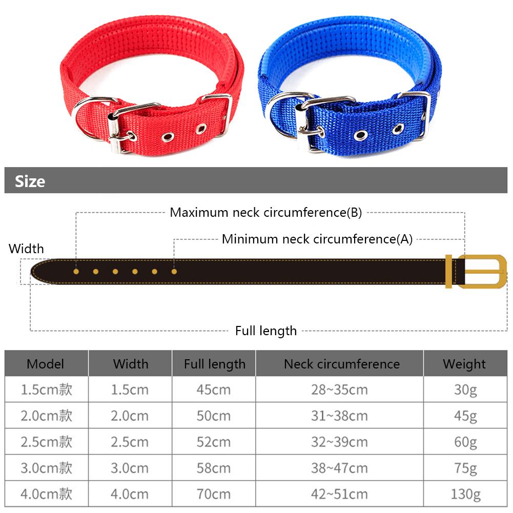 Adjustable Nylon Dog Collars Pet Neck Strap Safety Small And Big Dogs Cat Neck Ring for Teddy Pitbull Bulldog Beagle Pet Product