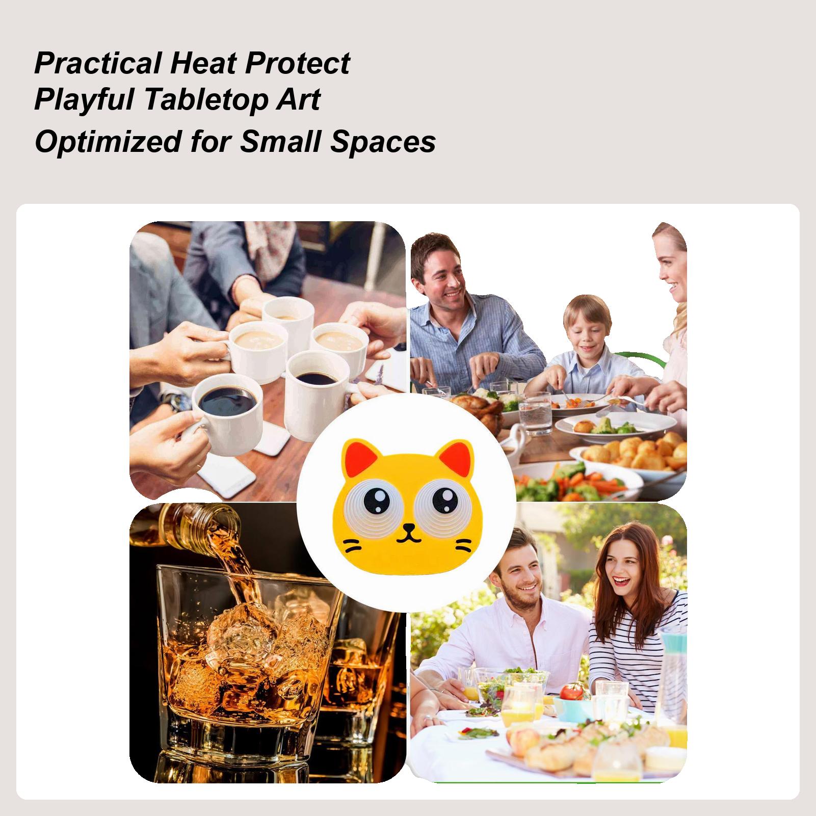 

Cat Coaster Cute Kitchen Decorative Cat Coaster For Dishes Cups For Housewarming Dining Table Picnic Entertaining Guests Bowls CN