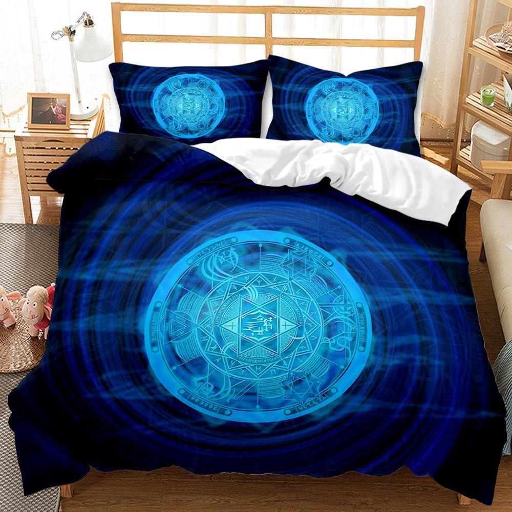 Three-Piece Set Of Twelve Constellations Disc Quilt Cover 3D Digital Printing Kit Bedding