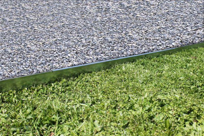 Bordure de Jardin en métal Alu/Zinc - ICH-ZAPFE.DE - H 13,5 cm x L 120 cm - Gris