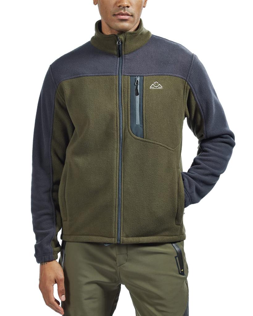 Gopuune Fleece Golf Outdoor High Winter Size Men's Jacket, Wear, Jacket, Softshell, Hiking, Full-Zip Coat, Warm, Lightweight, Neck, Fishing, Sports,