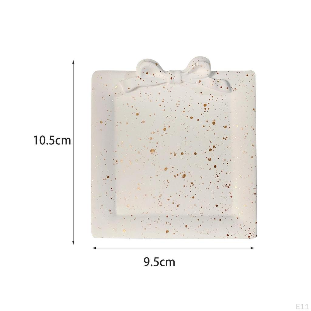 Decorative Tray Creative Shape Home Decor White Matte Jewelry Vanity Countertop Organizer