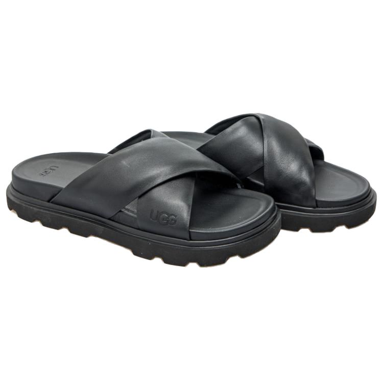 UGG Capitola Cross Slide Sandal Black Men Sneakers 1153076-BLK