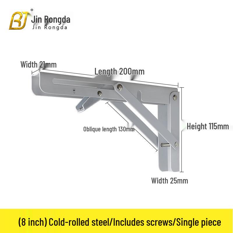 Stainless Steel Foldable Triangle Shelf Bracket Wall-Mounted Storage Rack