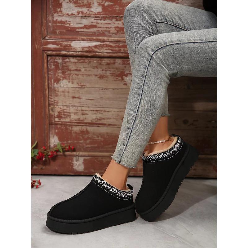 Plus Size Snow Boots for Women 2025 Winter New Fleece Women's Shoes Warm Boots Women