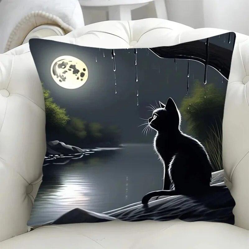 Car Living Room Sofa Cushion Cover Simple Couple Character Scene Pillow Cover Luxury Home Decoration Pillow Cover