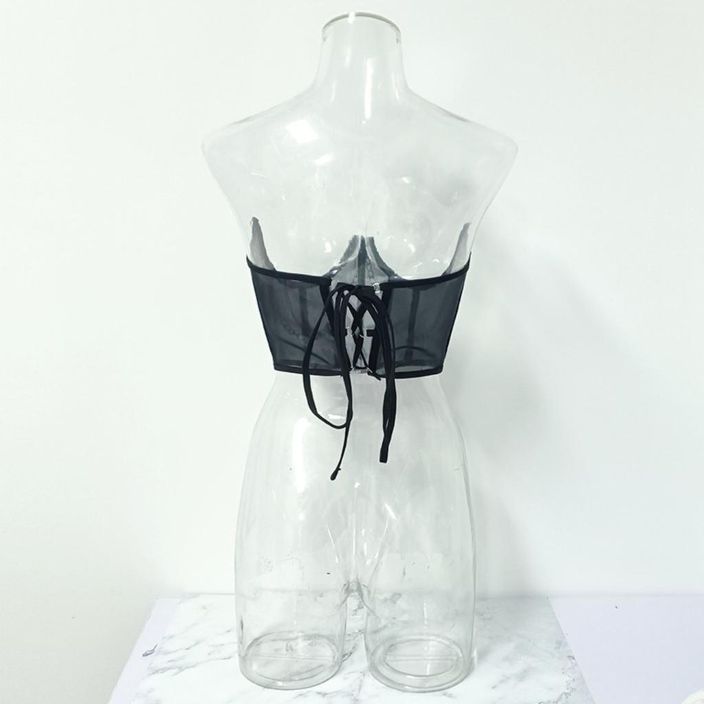 Mesh Splicing Chain Sexy Underwear Wrapped Chest Waist Slim Sexy Inner Wear