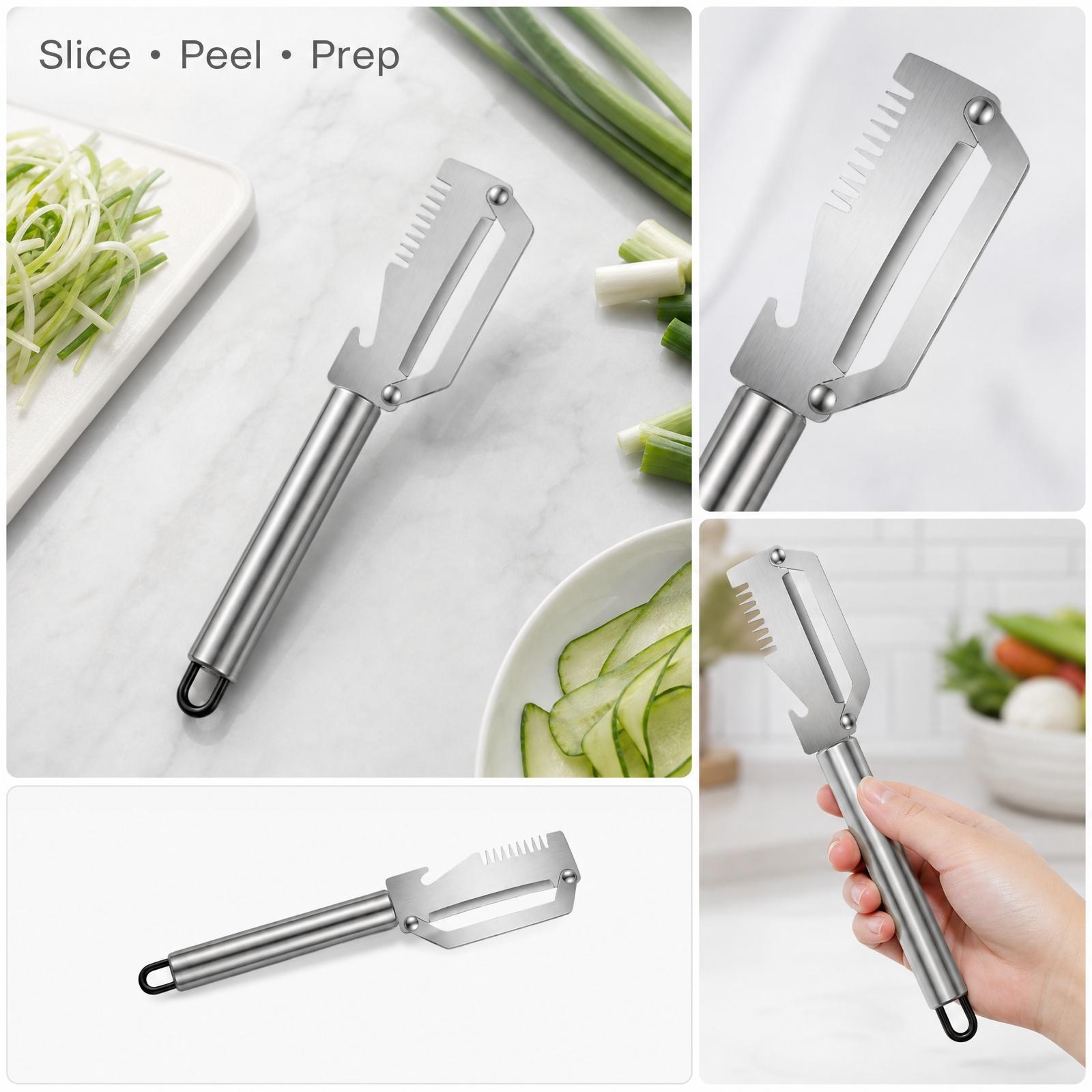 Stainless Vegetable Peeler and Cutter - Multi-Function Grater, Kitchen Gadget One Size