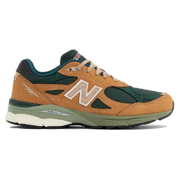 New Balance 990v3 Made in USA 'Tan Green' (Unisex) Tan / Green Running Shoes M990WG3