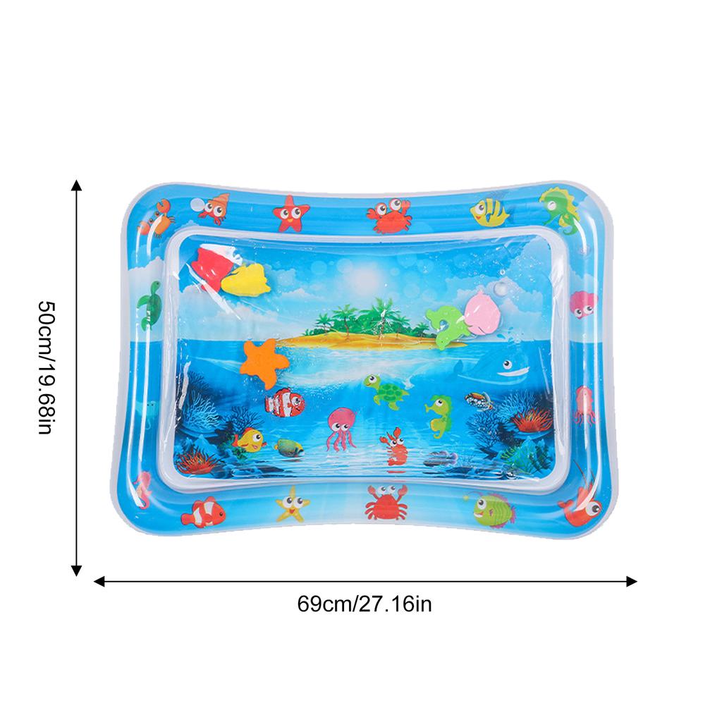 Water Sensory Play Mat Thickened Inflatable Water Mat For Cat And Dog Water Sensor Mat Water Sensory Playmat With Fish Sea Ocean