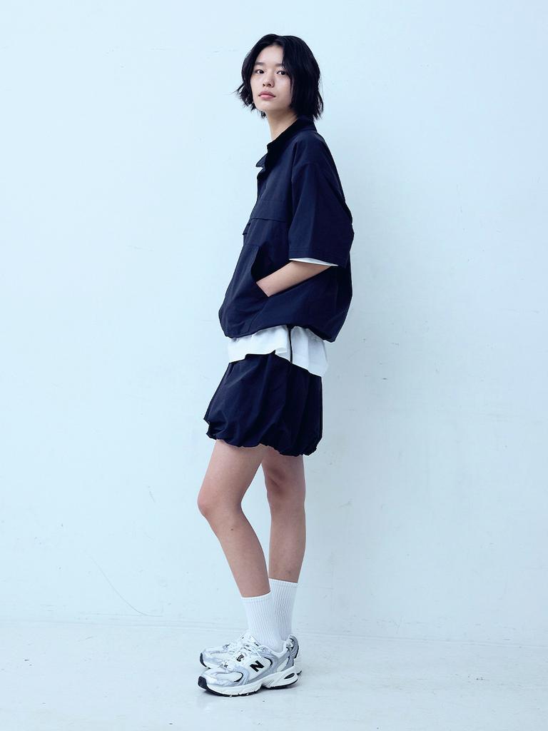 Luvm Lettering Anorak Zip-Up_Navy