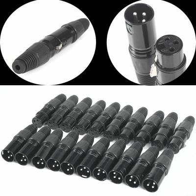 10 Pairs XLR Male Coupling 10 Male + 10 Female Microphone Cable 3-pin Cable Set