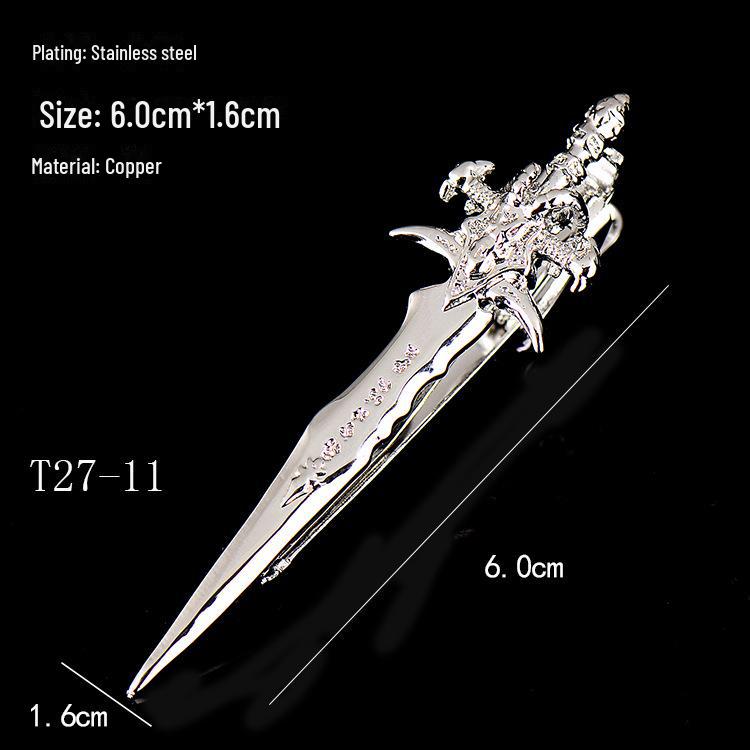 

Мужской зажим для галстука Creative Boutique Feather - Серебряный в форме животного