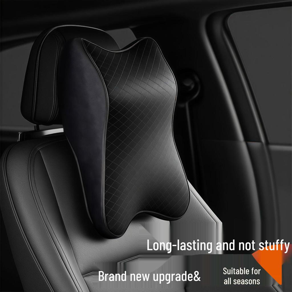 Universal Four-Season Car Neck and Lumbar Support Pillow with Memory Foam
