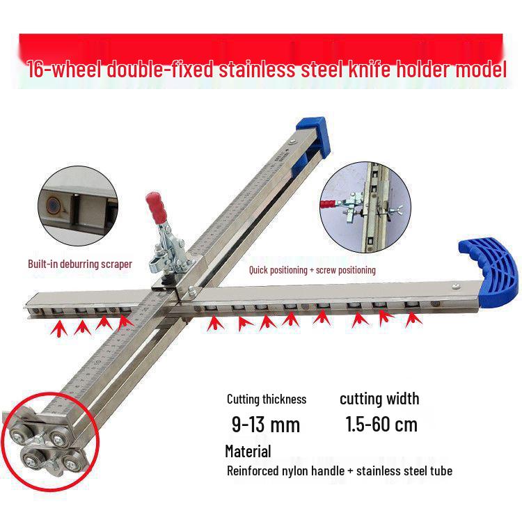 8-Wheel Gypsum Board Stainless Steel Folding Hand Roller Cutter