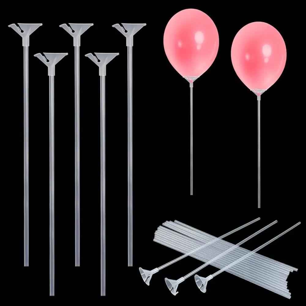 100pcs NEW Transparent Balloon Holder Multi-Purpose Reusable Balloon Display Sticks Durable Balloon Stick and Cup Party