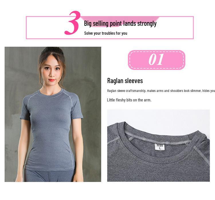 PRO Quick-Dry Sweat-Wicking Stretchy Short Sleeve Fitness T-Shirt