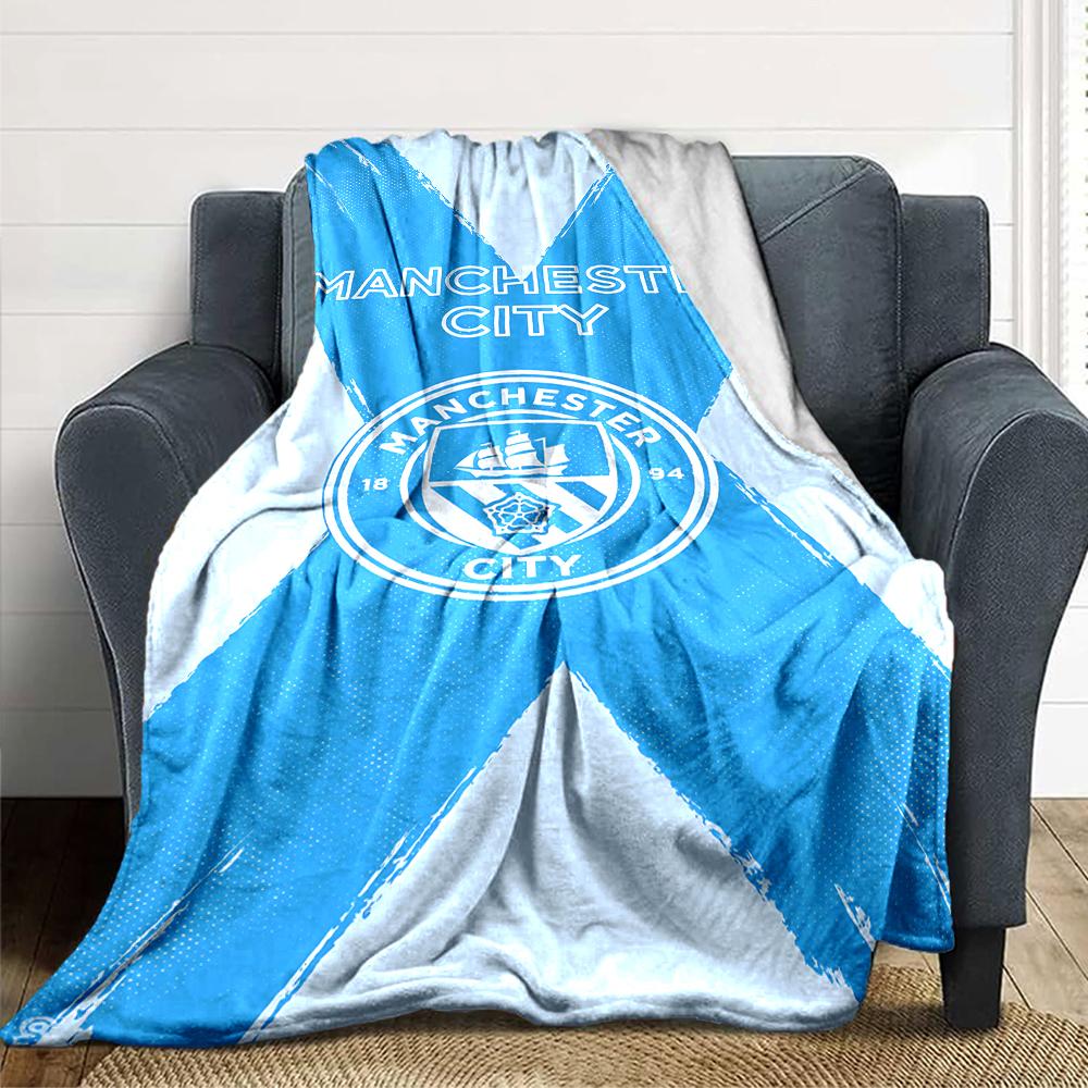 Manchester Football Club Crest Blankets Flannel Printed Breathable Warm Throw Blanket for Home Office Bedspreads 0708a6